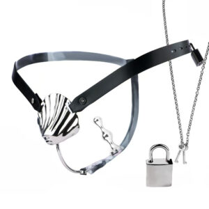 Shell-Panel Steel Chastity Belt