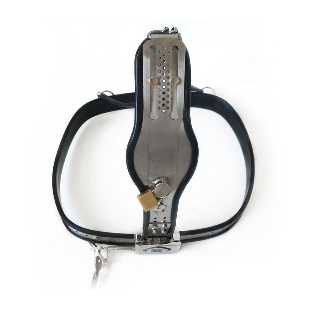 Double-Lock Steel Female Chastity Belt - Image 2
