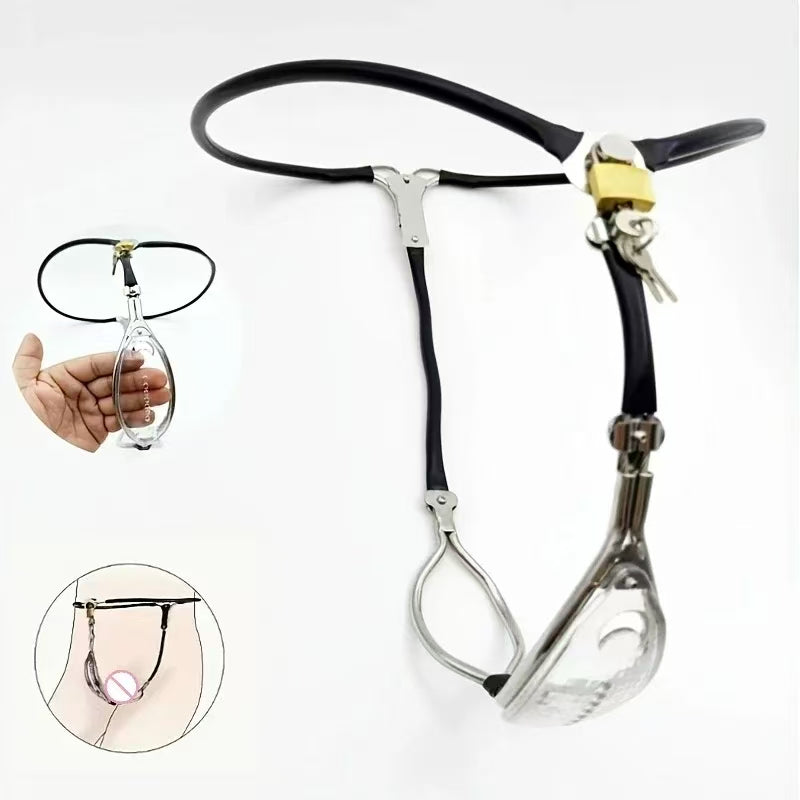 Transparent Panel Female Chastity Belt