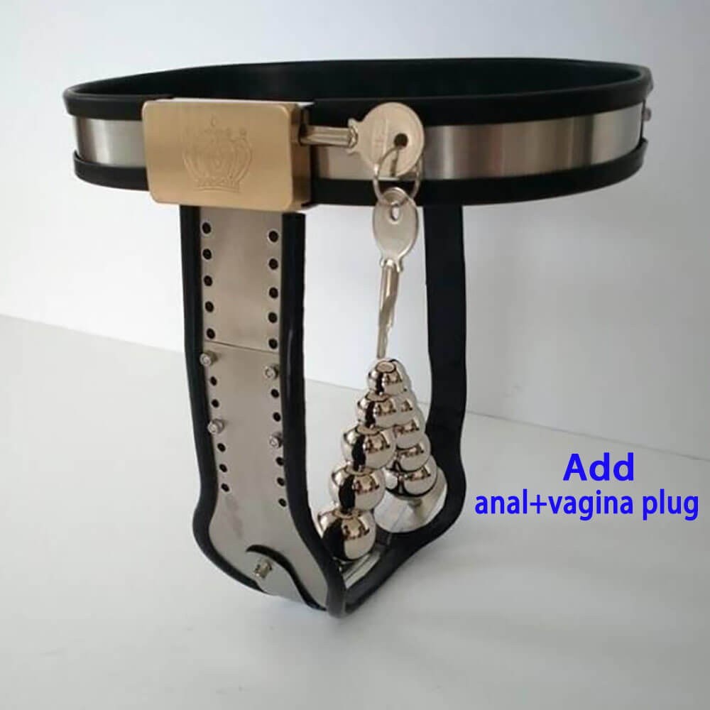 Wide-Waist Chastity Belt with Removable Accessories - Image 2