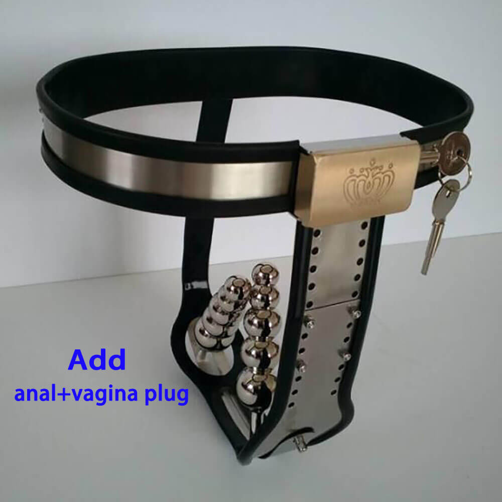Wide-Waist Chastity Belt with Removable Accessories - Image 4