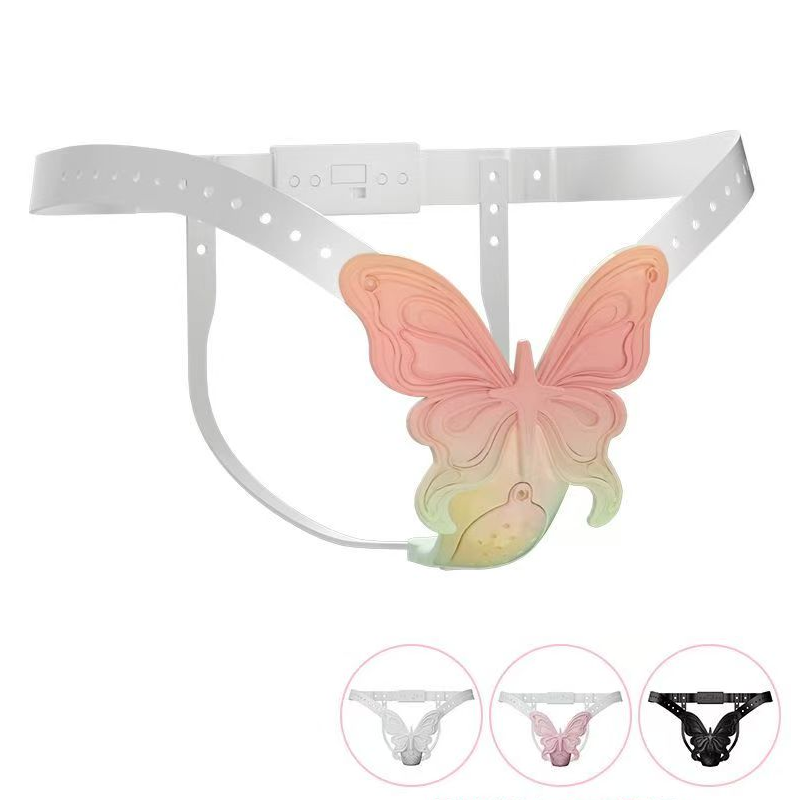 Embossed Butterfly Female Chastity Belt