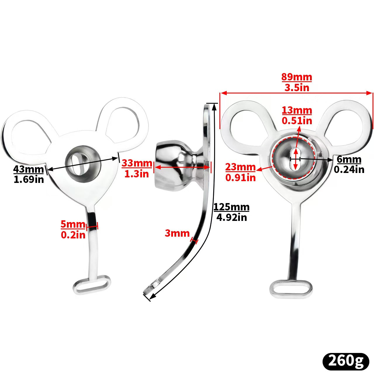 Inverted Urethral Chastity Cage with Elastic Belt - Image 6