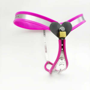Clear Panel Heart-Lock Chastity Belt