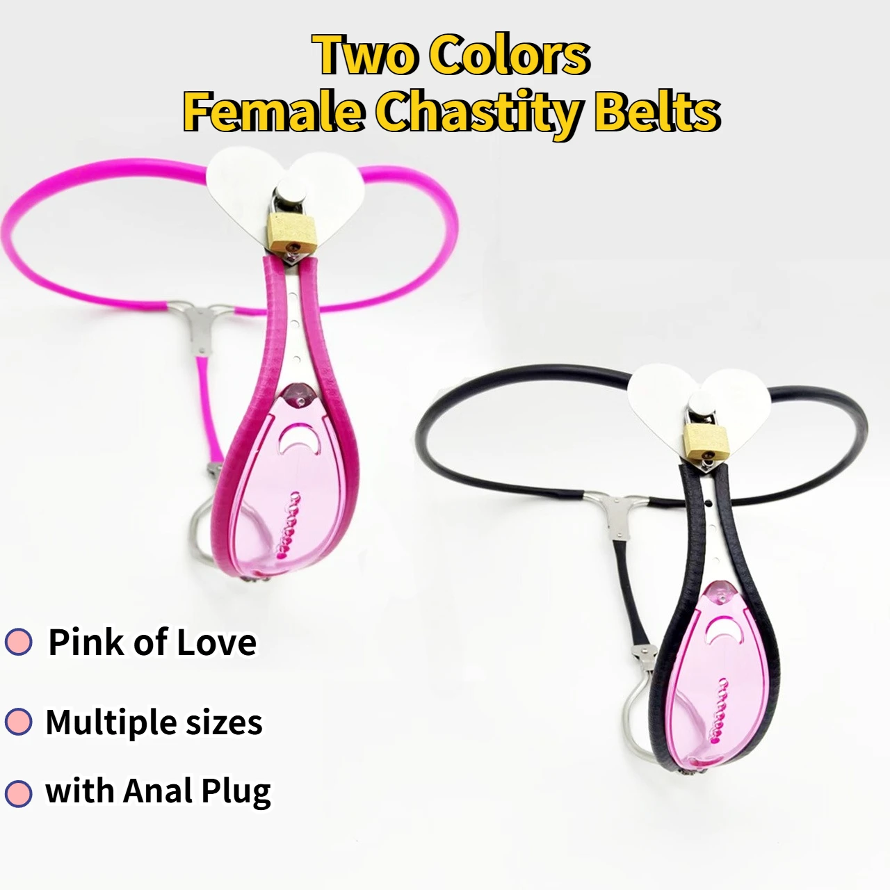Heart-Front Transparent Chastity Belt - Image 2