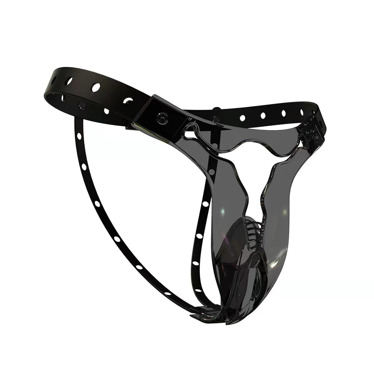 Adjustable Resin Chastity Belt with TPU Straps