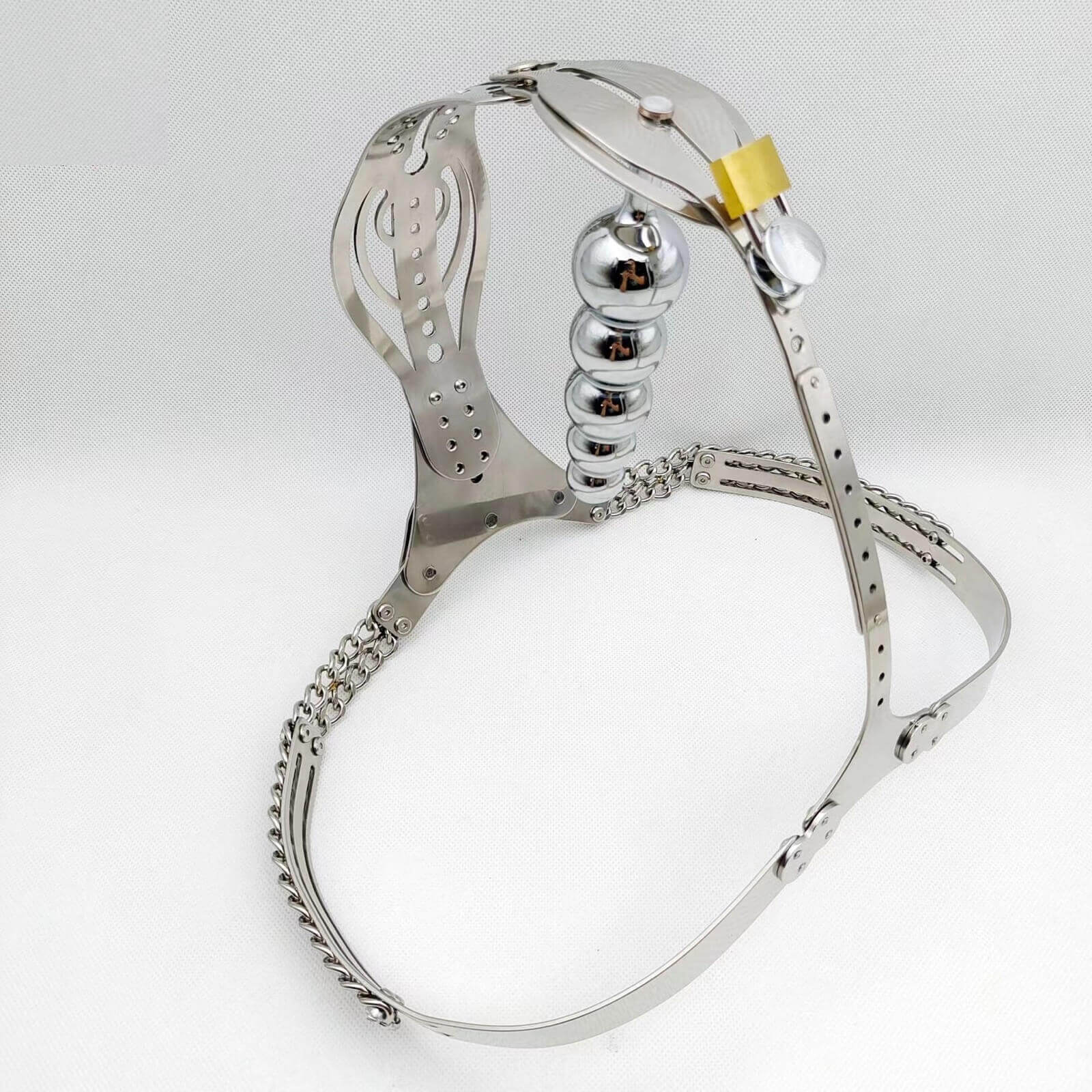 Hollow-Pattern 316 Stainless Steel Chastity Belt - Image 5