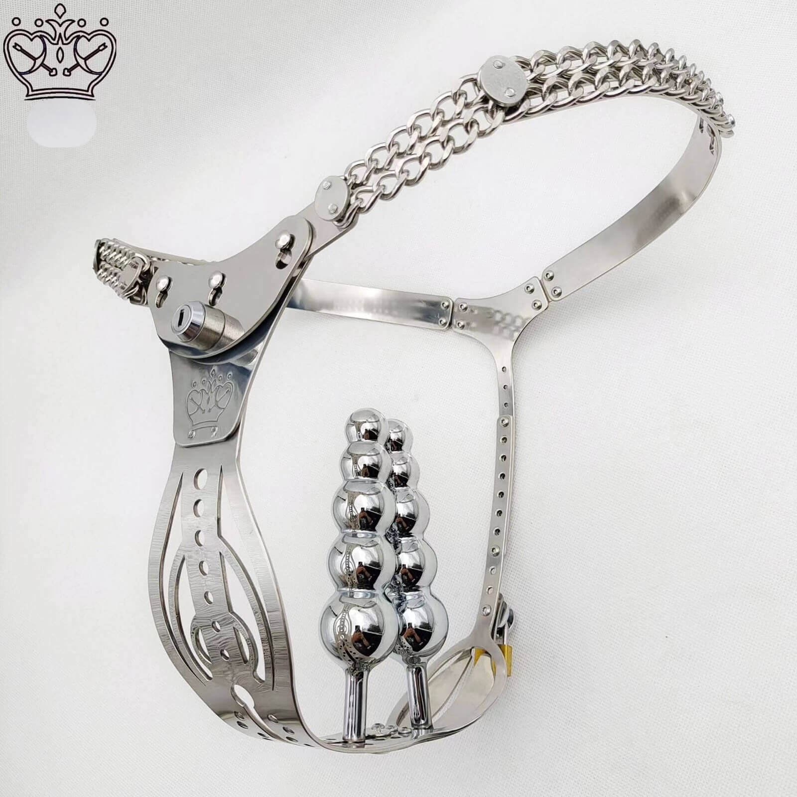 Hollow-Pattern 316 Stainless Steel Chastity Belt